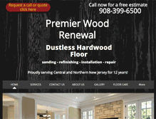 Tablet Screenshot of premierwoodfloorsnj.com